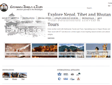 Tablet Screenshot of kathmandutravelsandtours.com